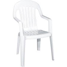 White High Back Stackable Chair